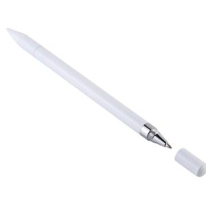 Pix pentru Ecranul Tactil, Stylus Pen, cu Pix Incorporat, Universal, Compatibil IOS, Android, Windows, Alb