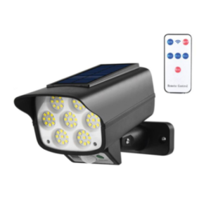 Camera falsa cu lampa solara, 63 LED-uri, cu senzor de miscare, 180W