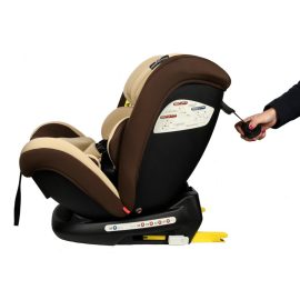 Scaun Auto Riola plus cu Isofix Coffee light 0 36 kg BUF BOOF pozitie somn 135 grade