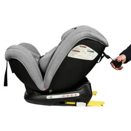 Scaun Auto Ruby Deluxe cu ISOFIX BUF BOOF 0 36 kg Grey pozitie somn 137 grade