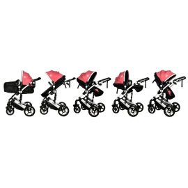 Carucior 2 in 1 reversibil X-2 Plus BUF BOOF Red 0 36 luni