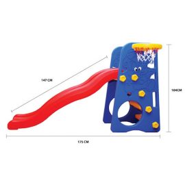 Centru de joaca special 2 in 1 Pado Edu Play cu tobogan si cos baschet